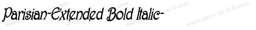 Parisian-Extended Bold Italic字体转换